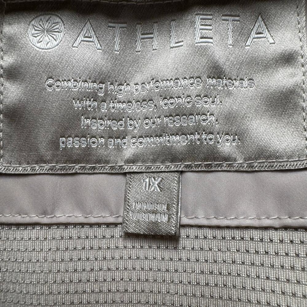 Athleta Women’s XL Hooded Lightweight Jacket Taupe Anorak Full Zip Outdoor - Picture 7 of 11